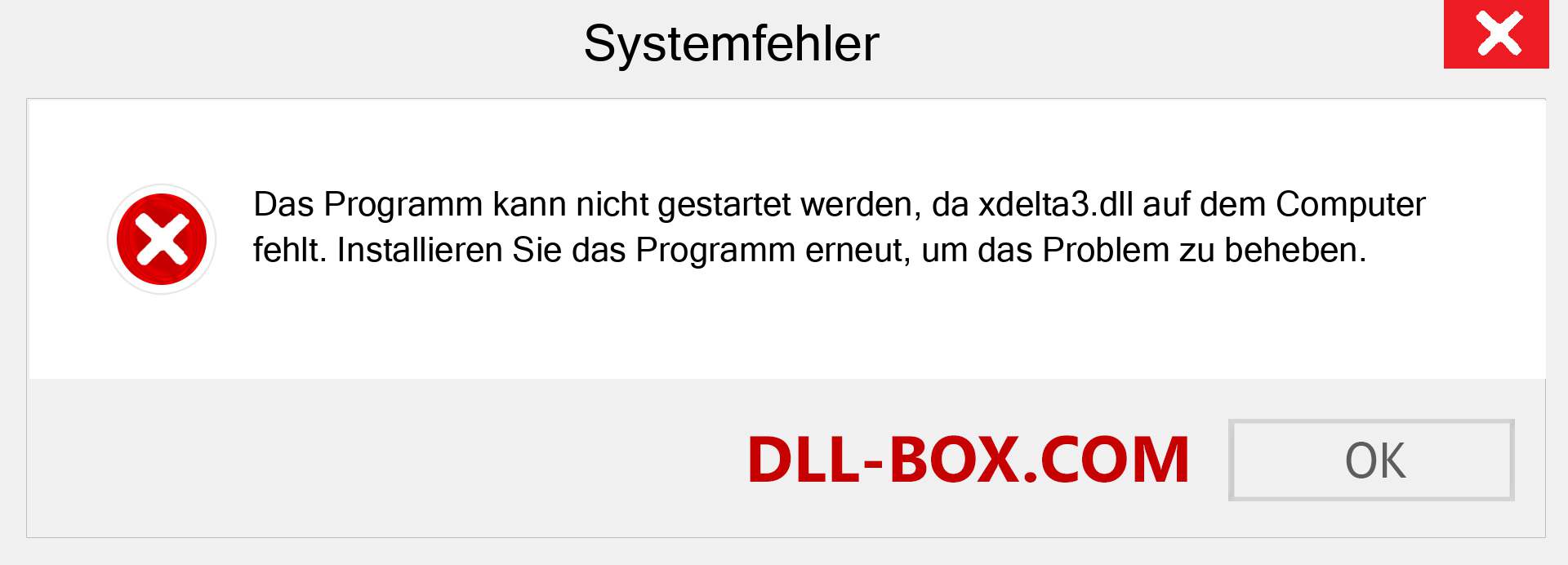 xdelta3.dll-Datei fehlt?. Download für Windows 7, 8, 10 - Fix xdelta3 dll Missing Error unter Windows, Fotos, Bildern